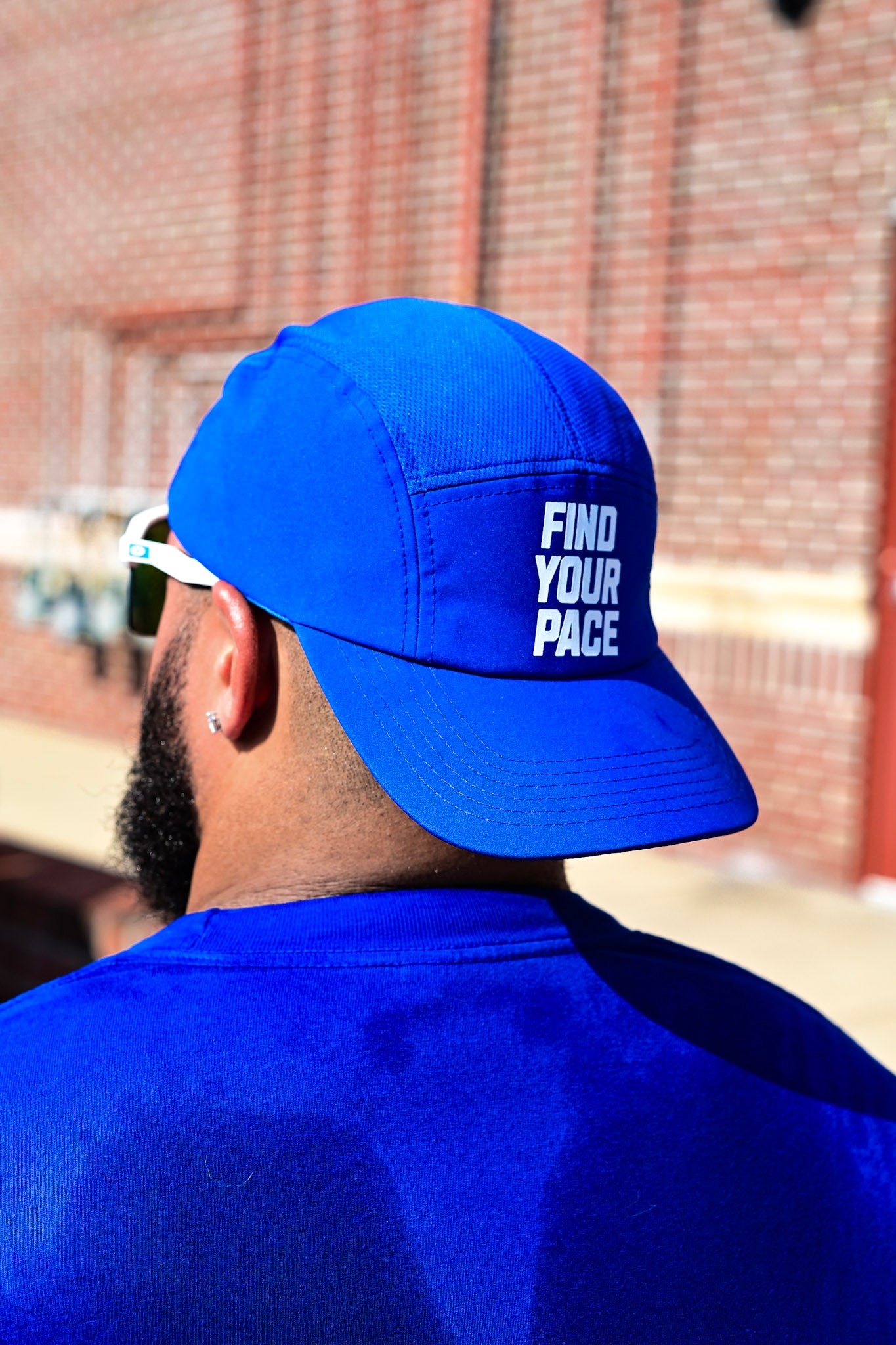"Find Your Pace" Mesh Blue Performance Cap