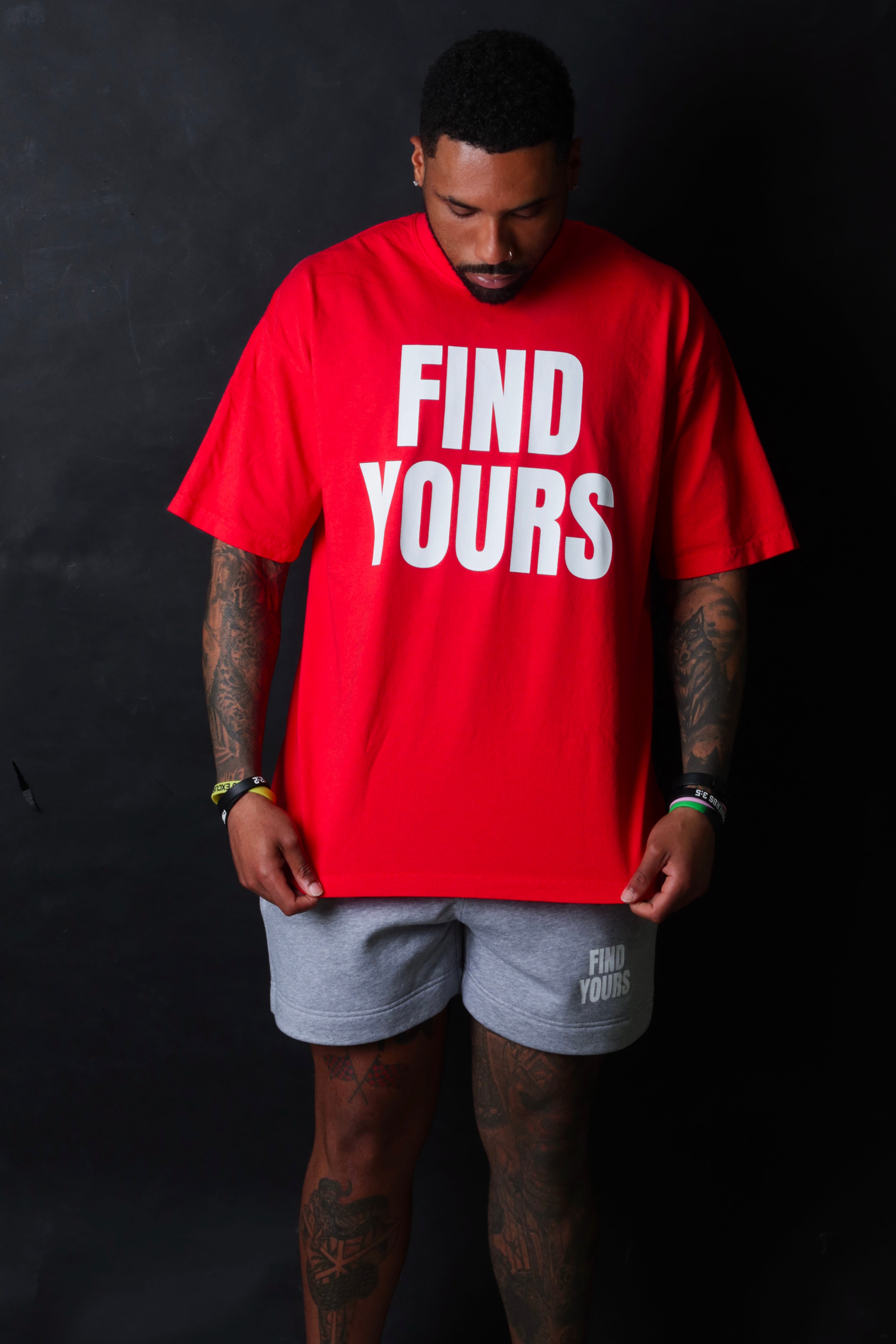 Heavyweight “Find Yours” Tee Red