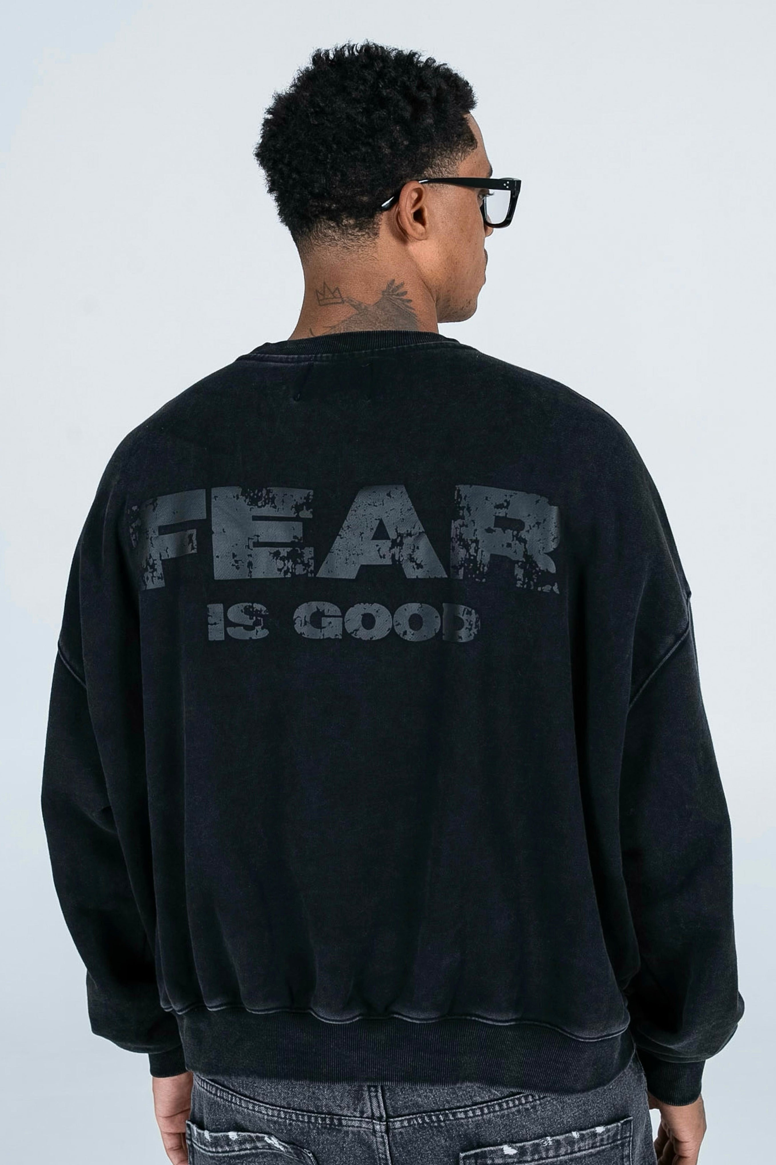Washed "Fear is Good" Crewneck