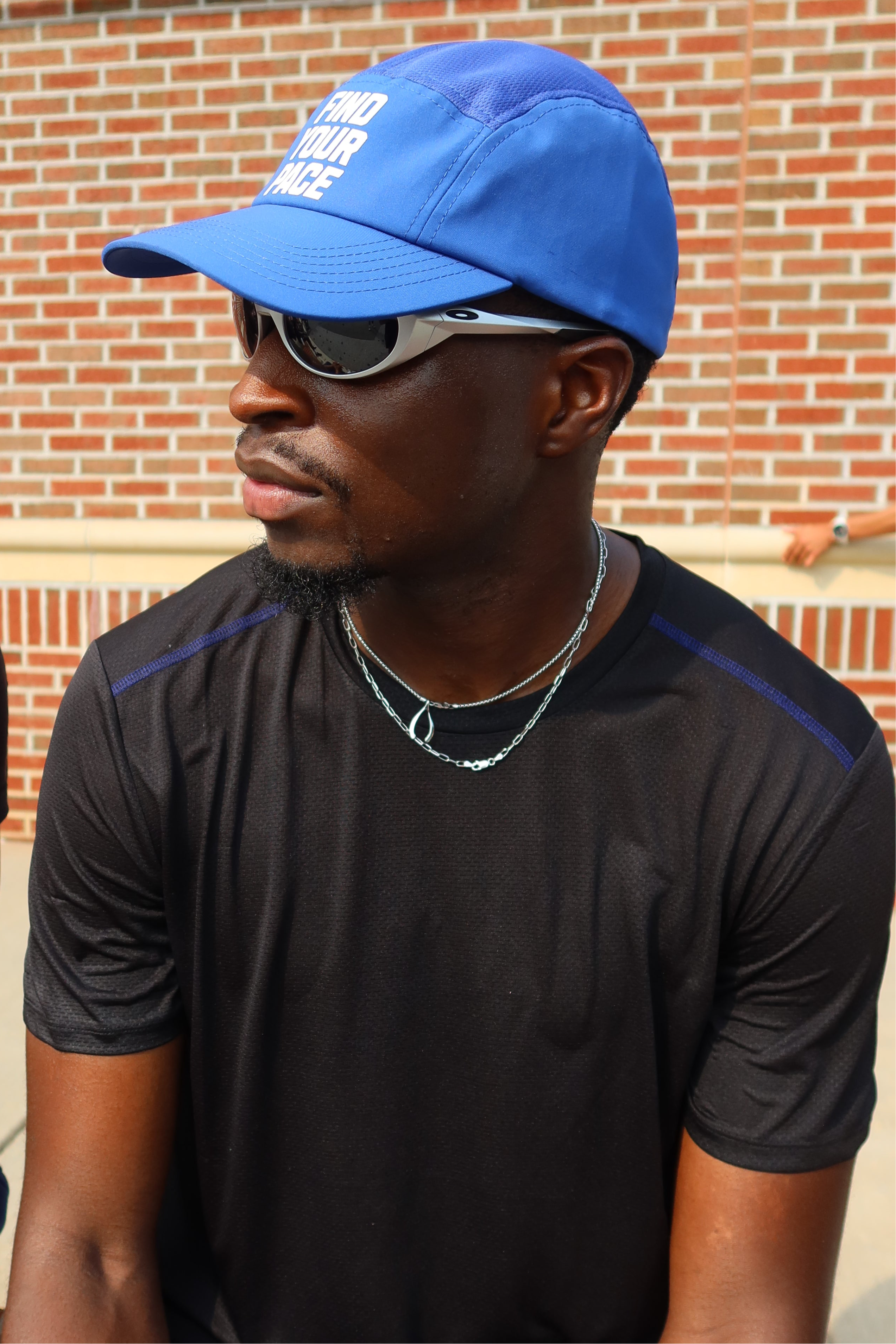 "Find Your Pace" Mesh Blue Performance Cap