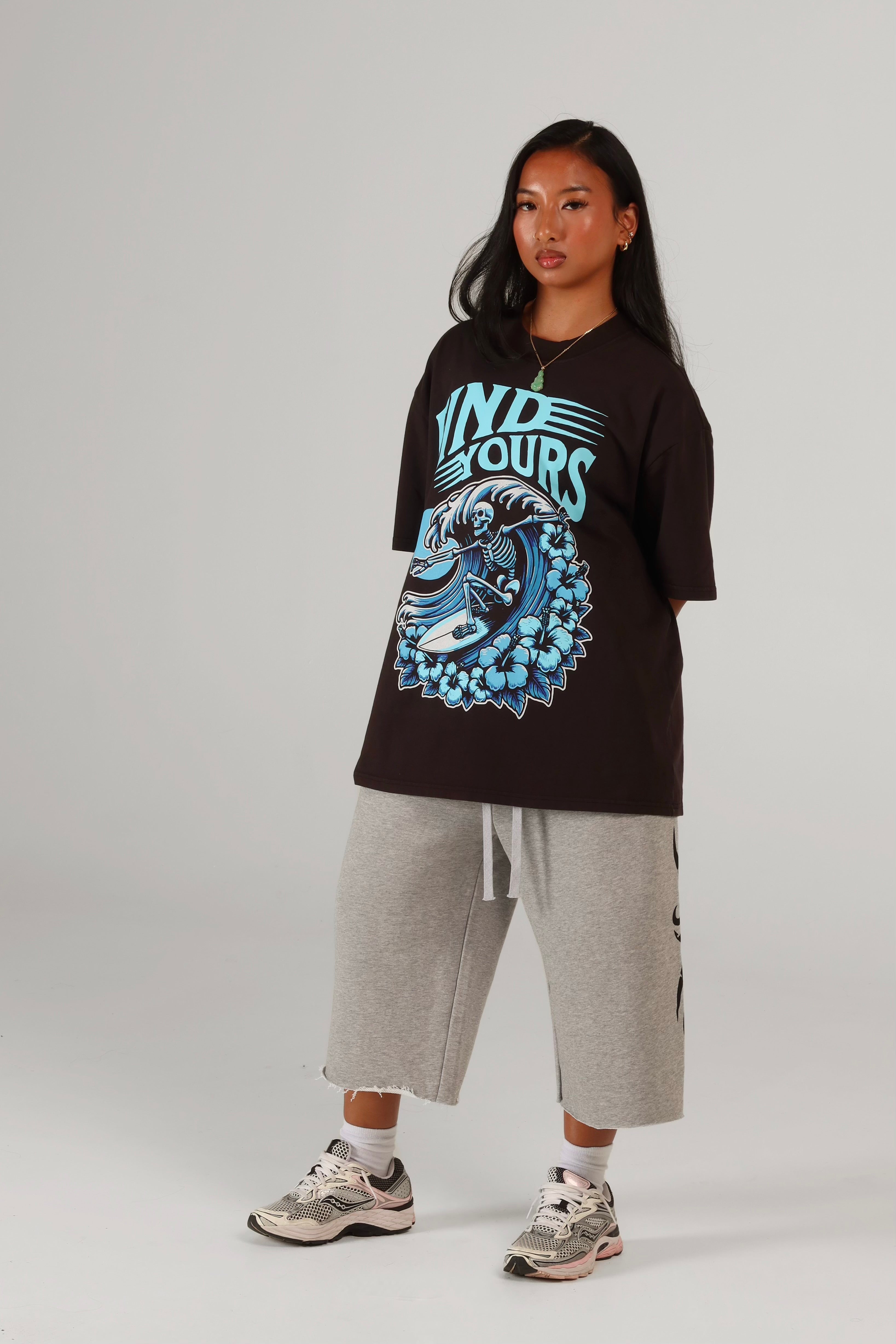 "Surfing Skull" Tee