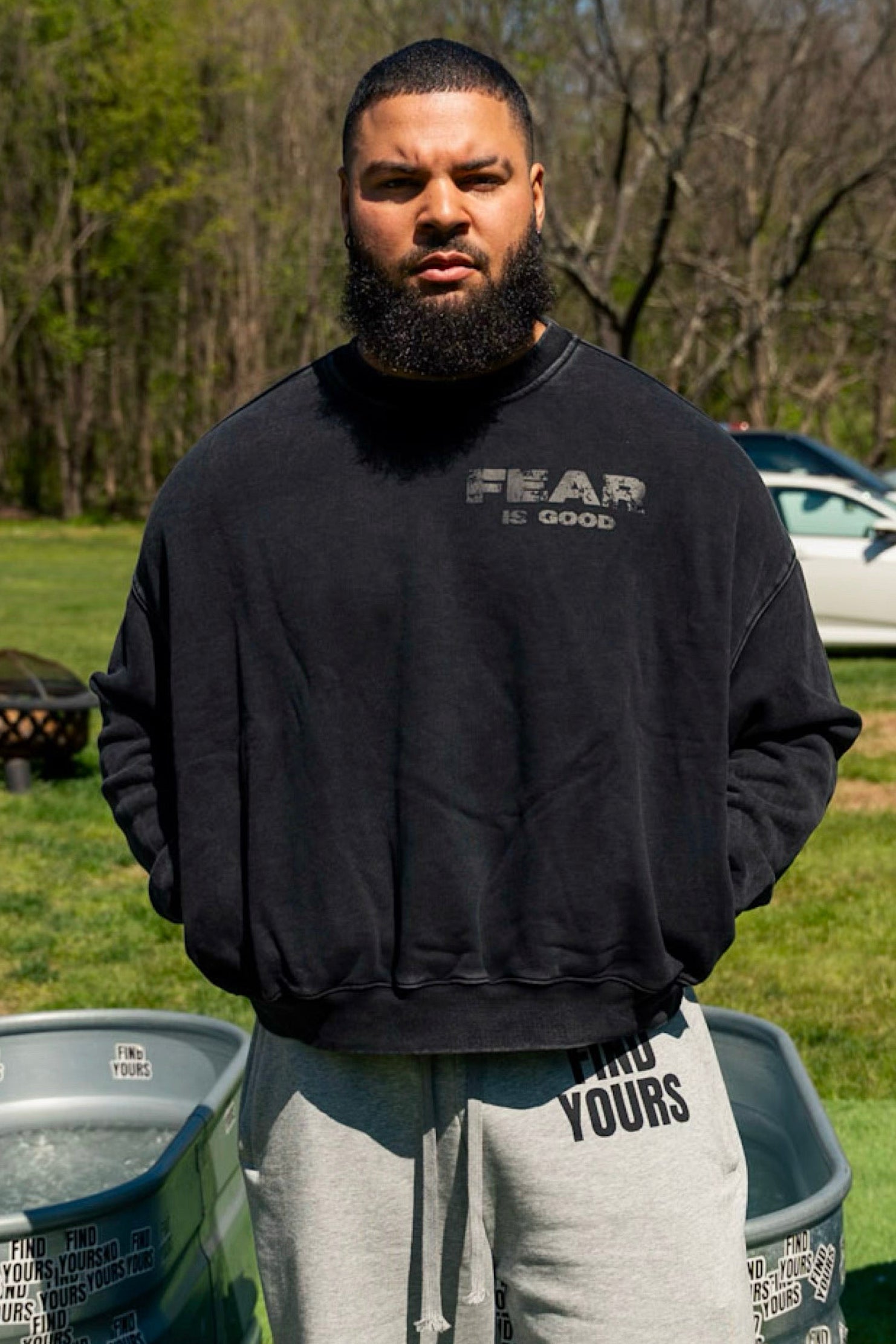 Washed "Fear is Good" Crewneck