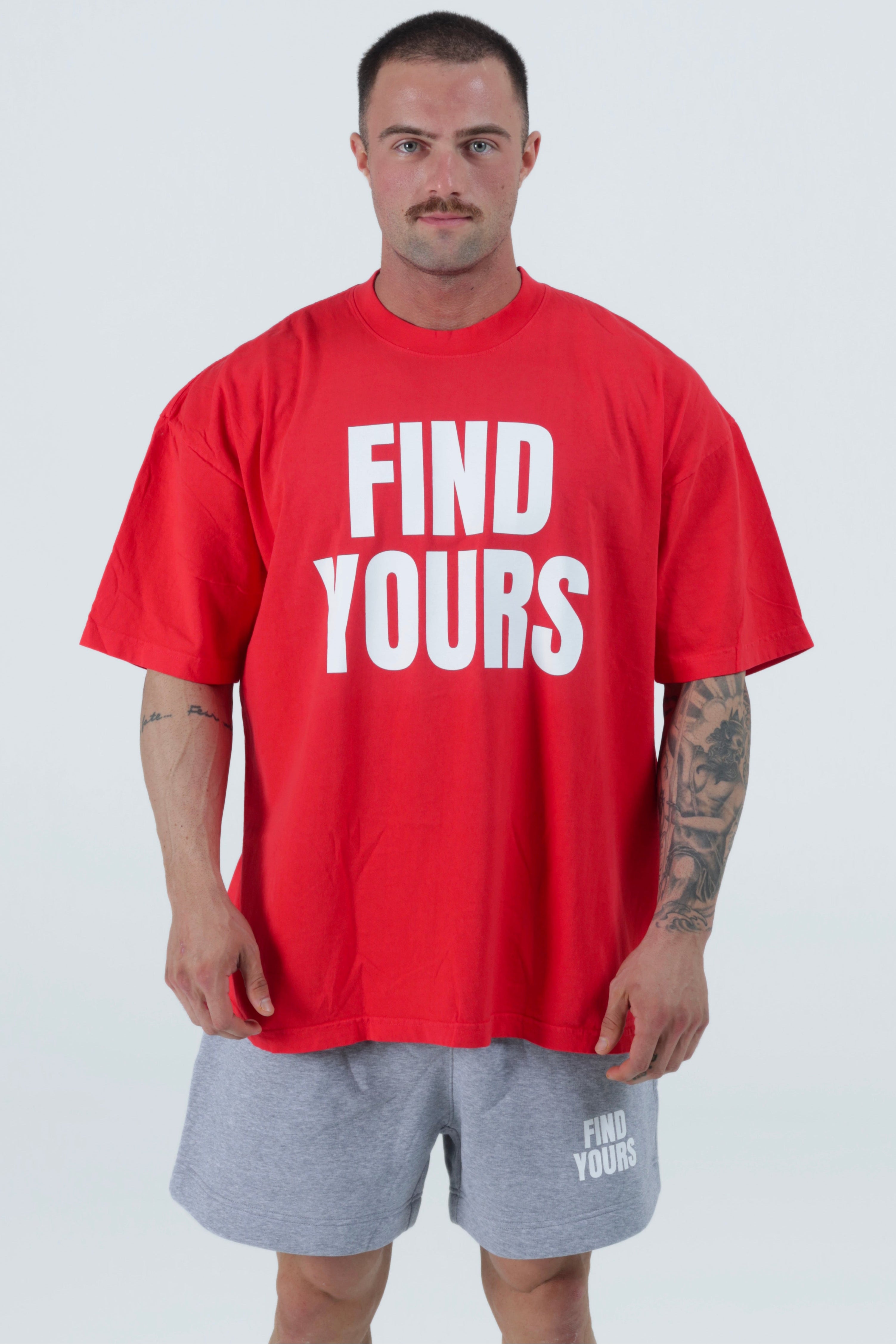 Heavyweight “Find Yours” Tee Red
