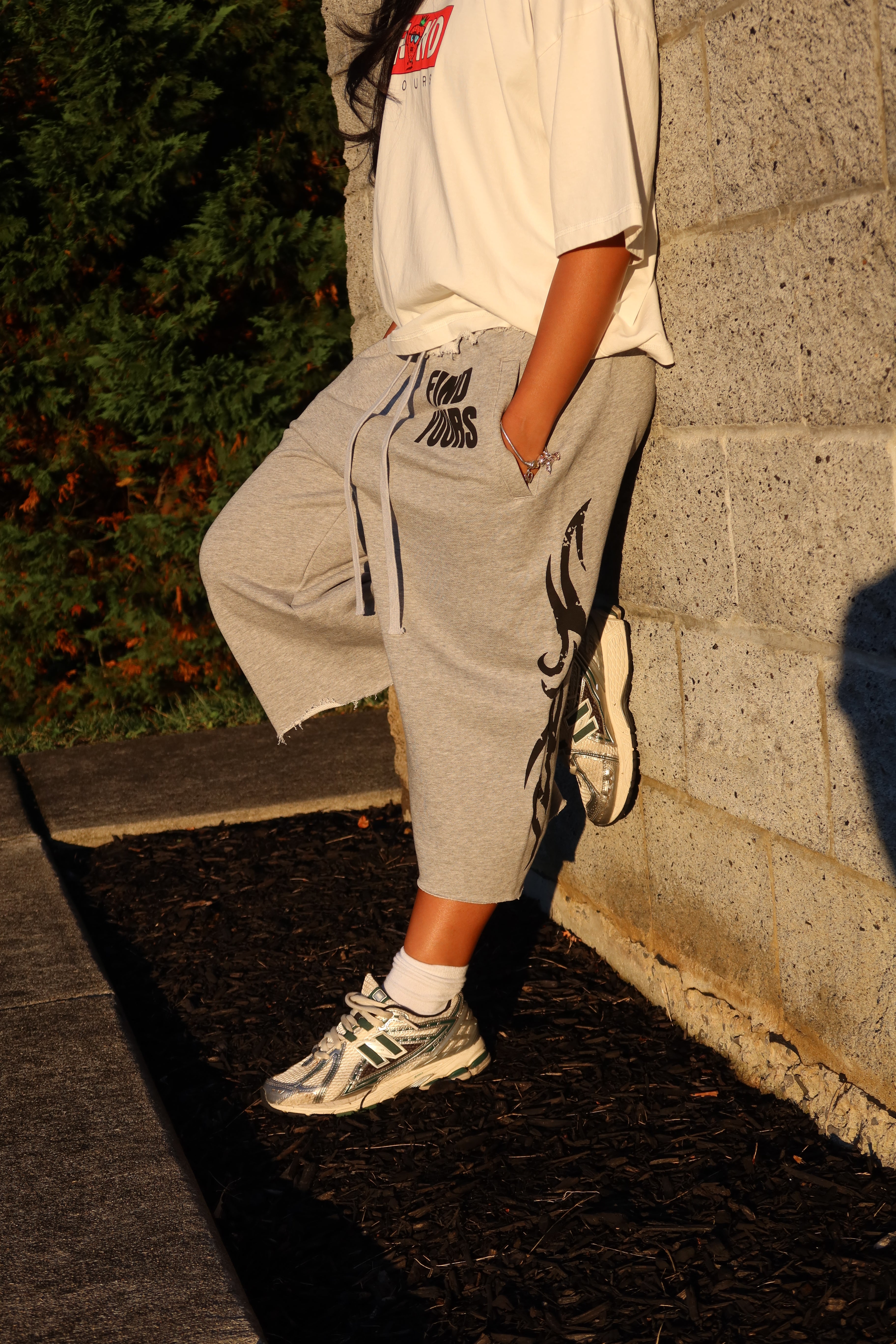 "Monster" Tribal 3/4 Sweatshorts