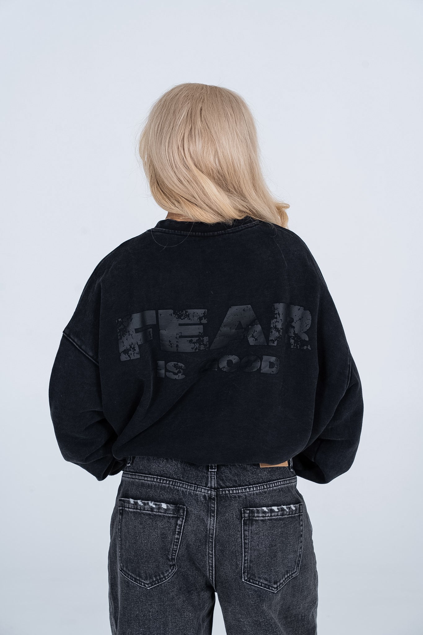 Washed "Fear is Good" Crewneck