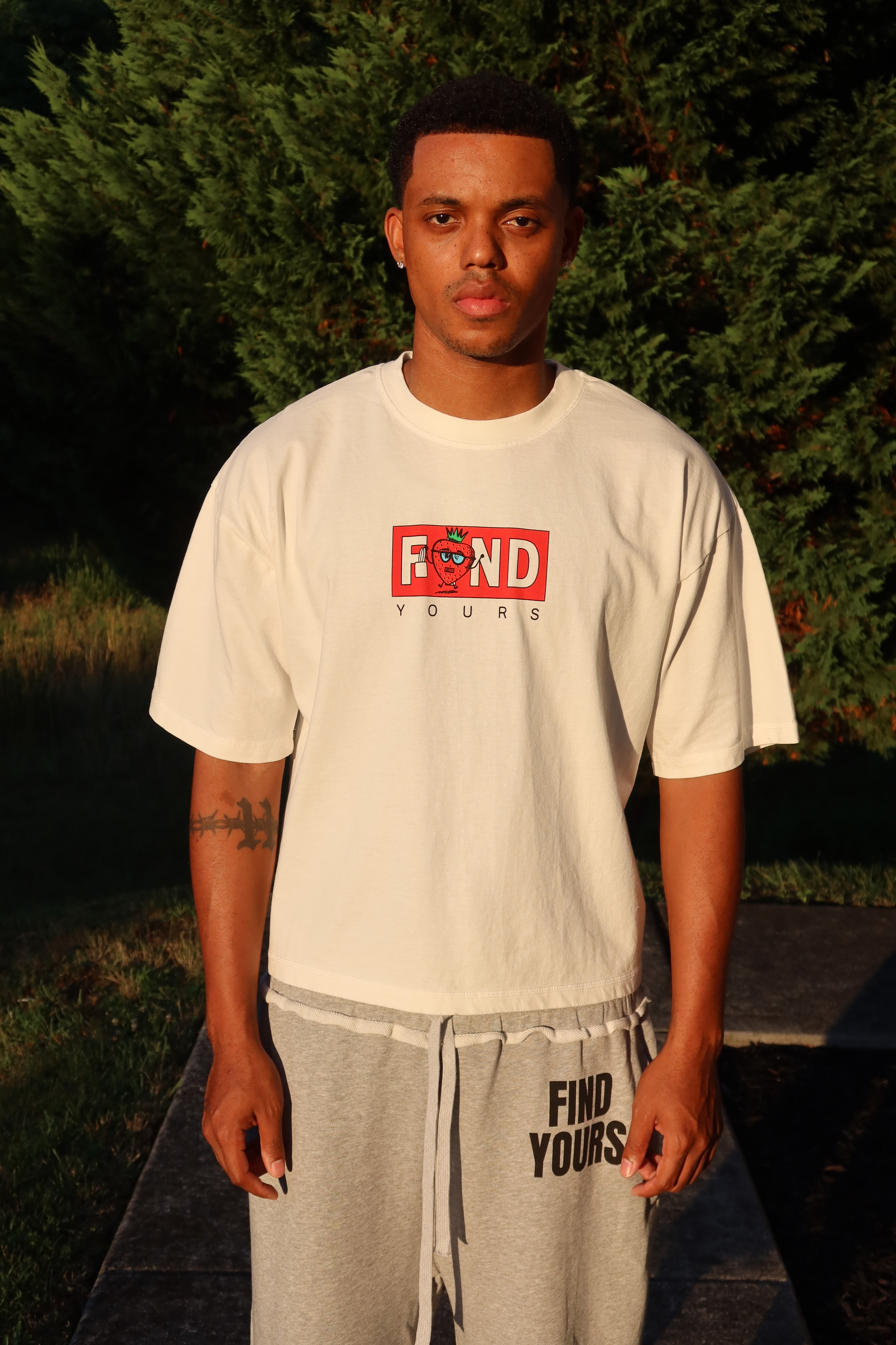 "Strawberry Fields" Crop Tee