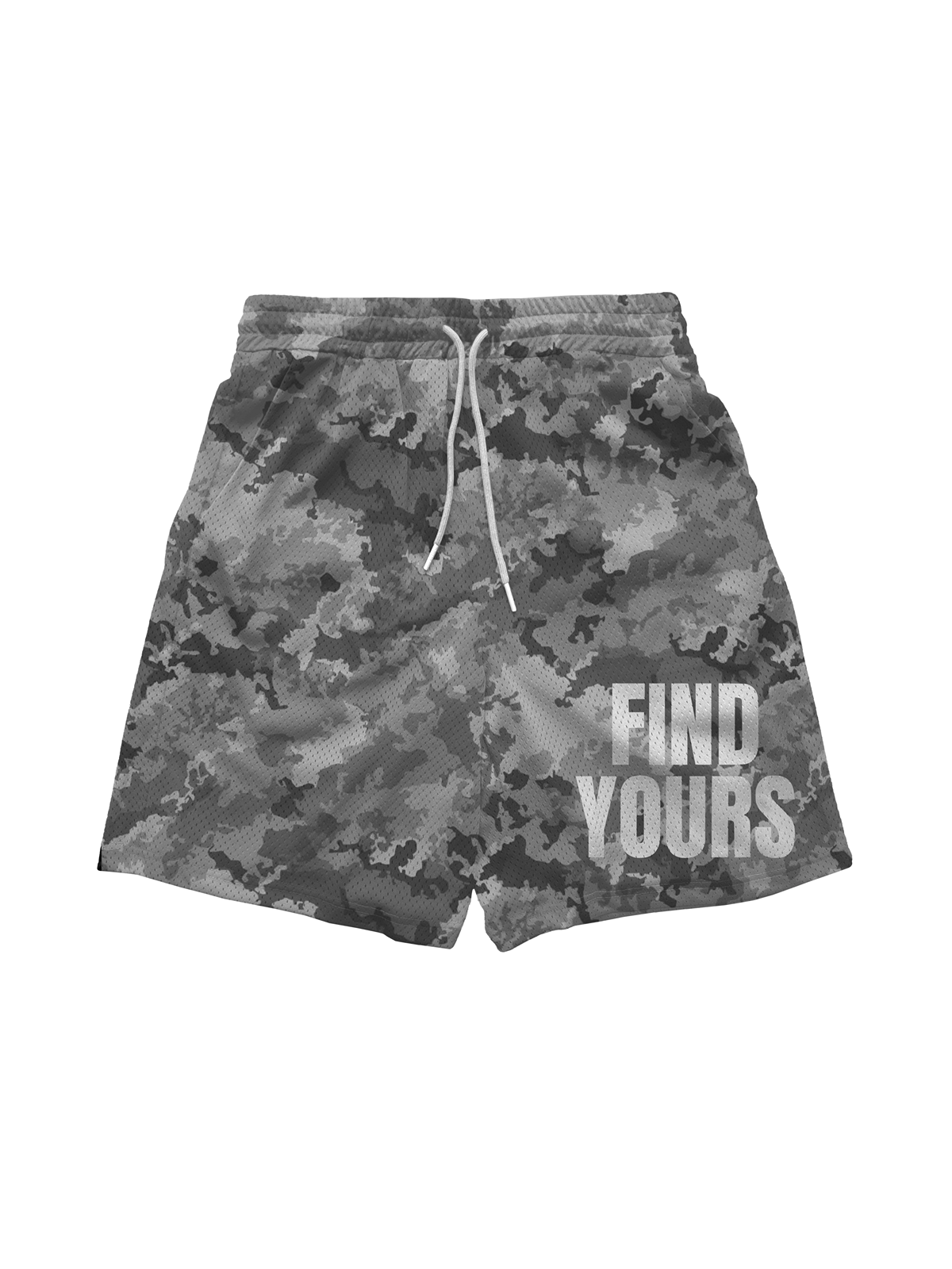 Grey Camo "Mesh Shorts"
