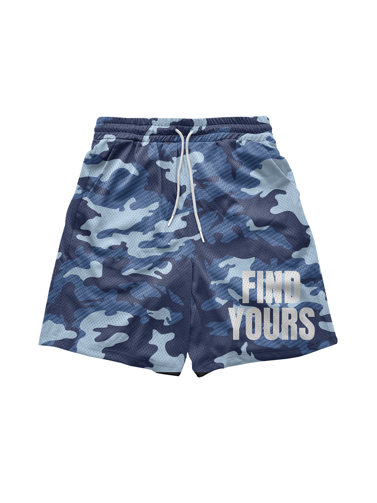 Blue Camo "Mesh Shorts"