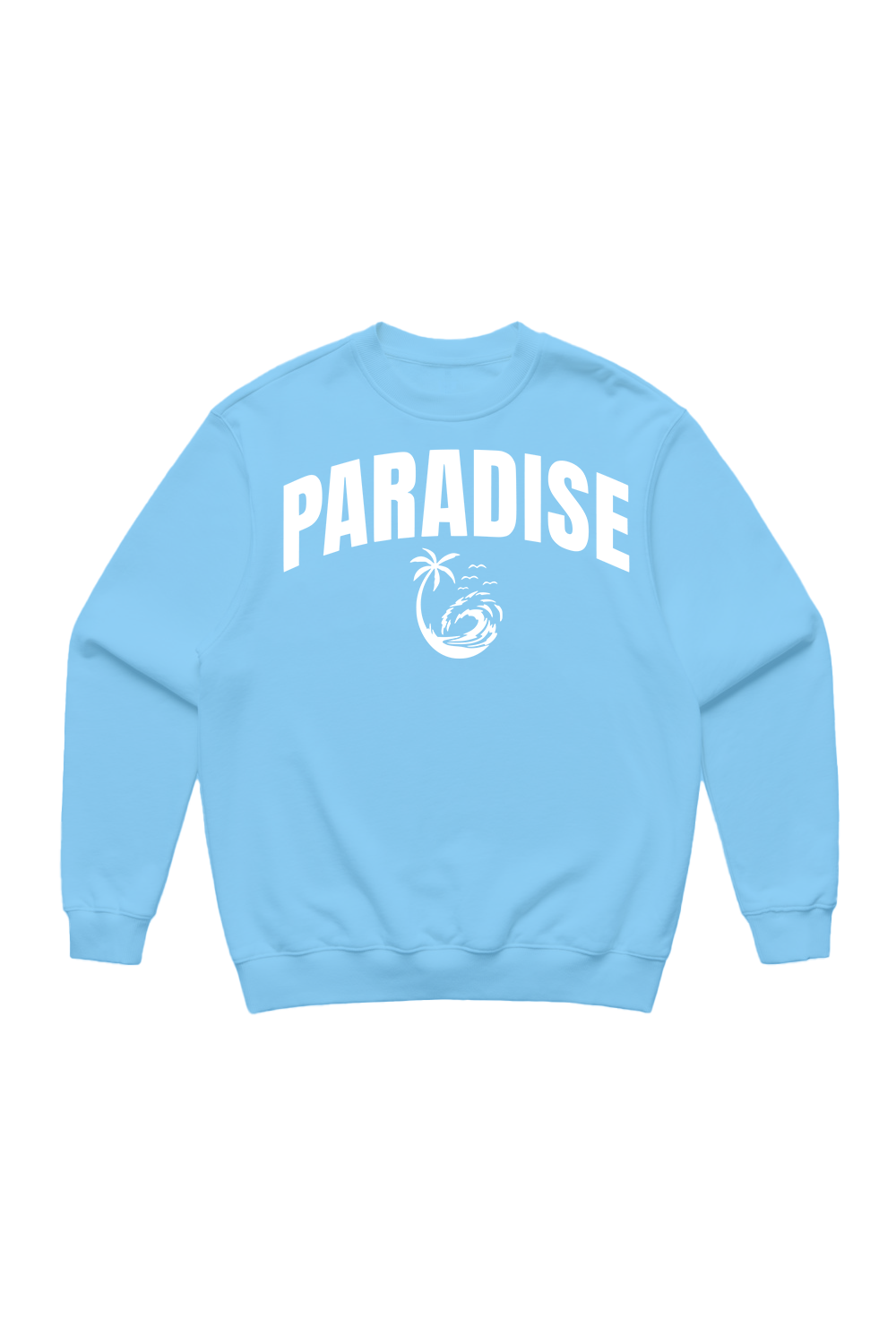 Paradise Blue "Wave" Crewneck