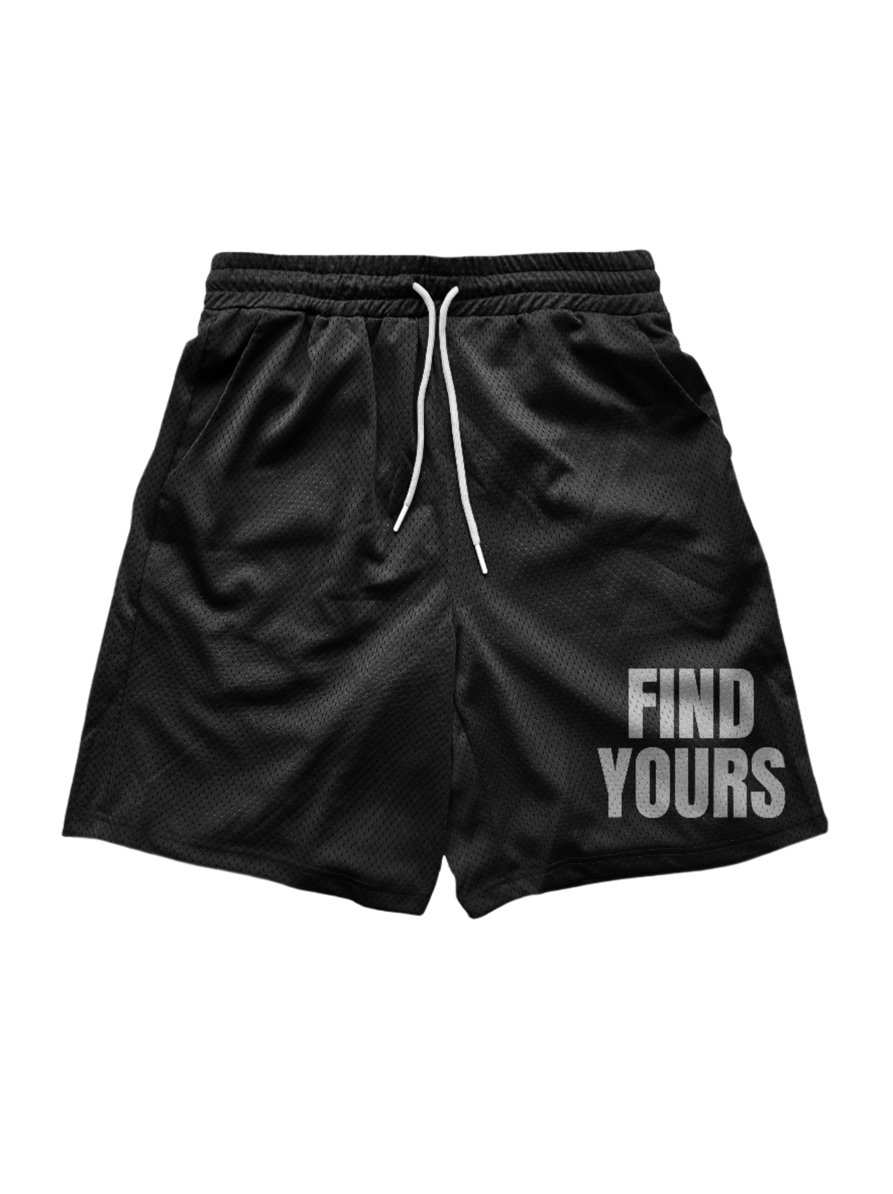 Black "Mesh Shorts"