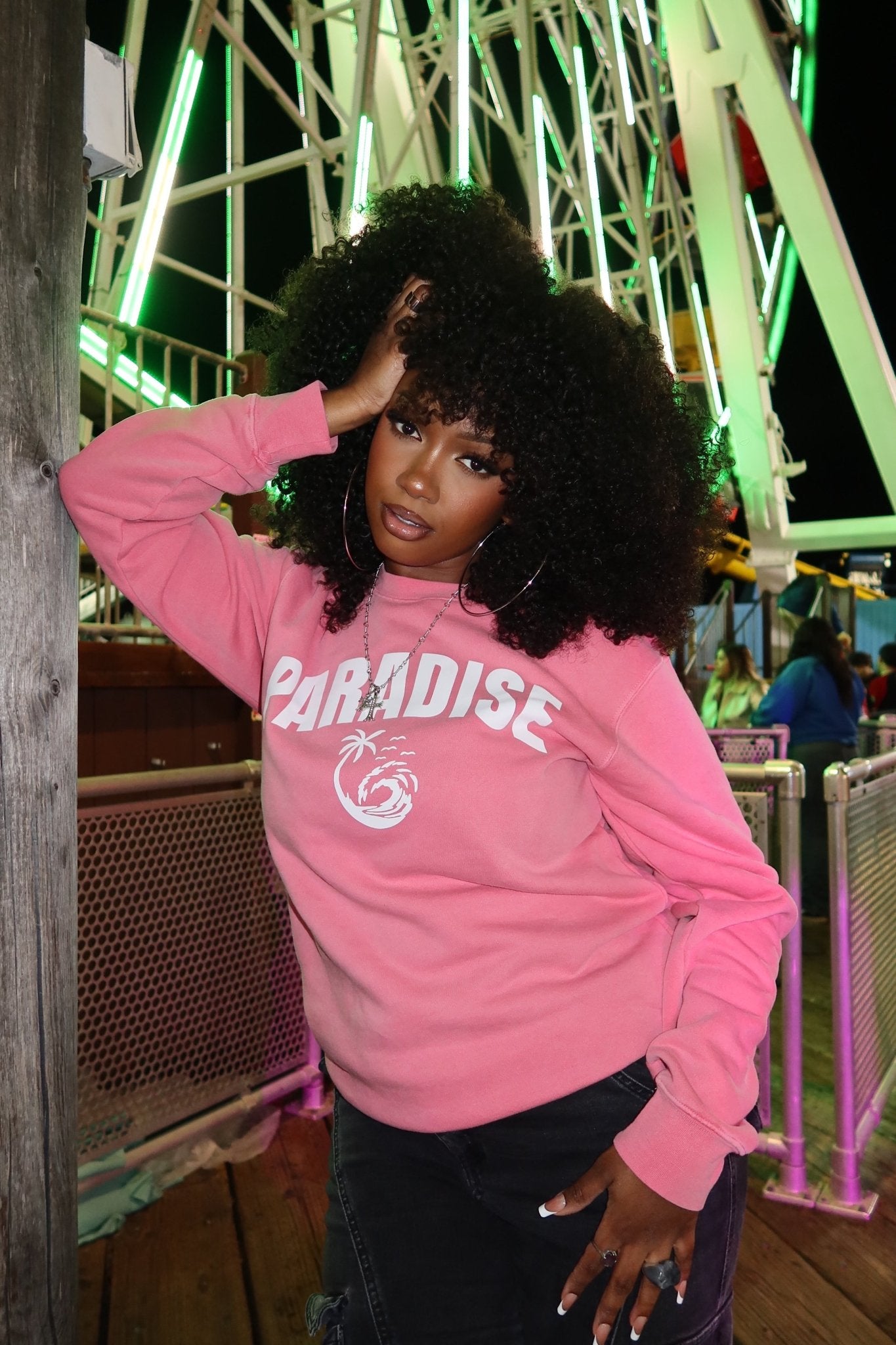 Paradise Pink "Wave" Crewneck - Paradise Brothers