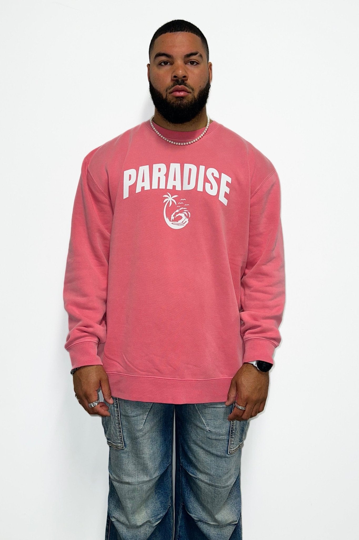 Paradise Pink "Wave" Crewneck - Paradise Brothers